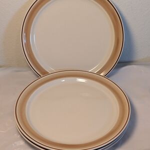 VTG Set of 4 Hearthside Water Colors Horizon Dinner Plates Stoneware Japan 10.5"